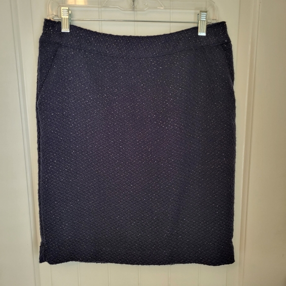 Merona | Blue and Gold textured skirt - Picture 1 of 4